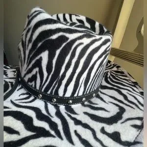 Western Express,inc.  Zebra Print Cowgirl Hat Western Express,inc. Zebra Print Cowgirl Hat main image 3